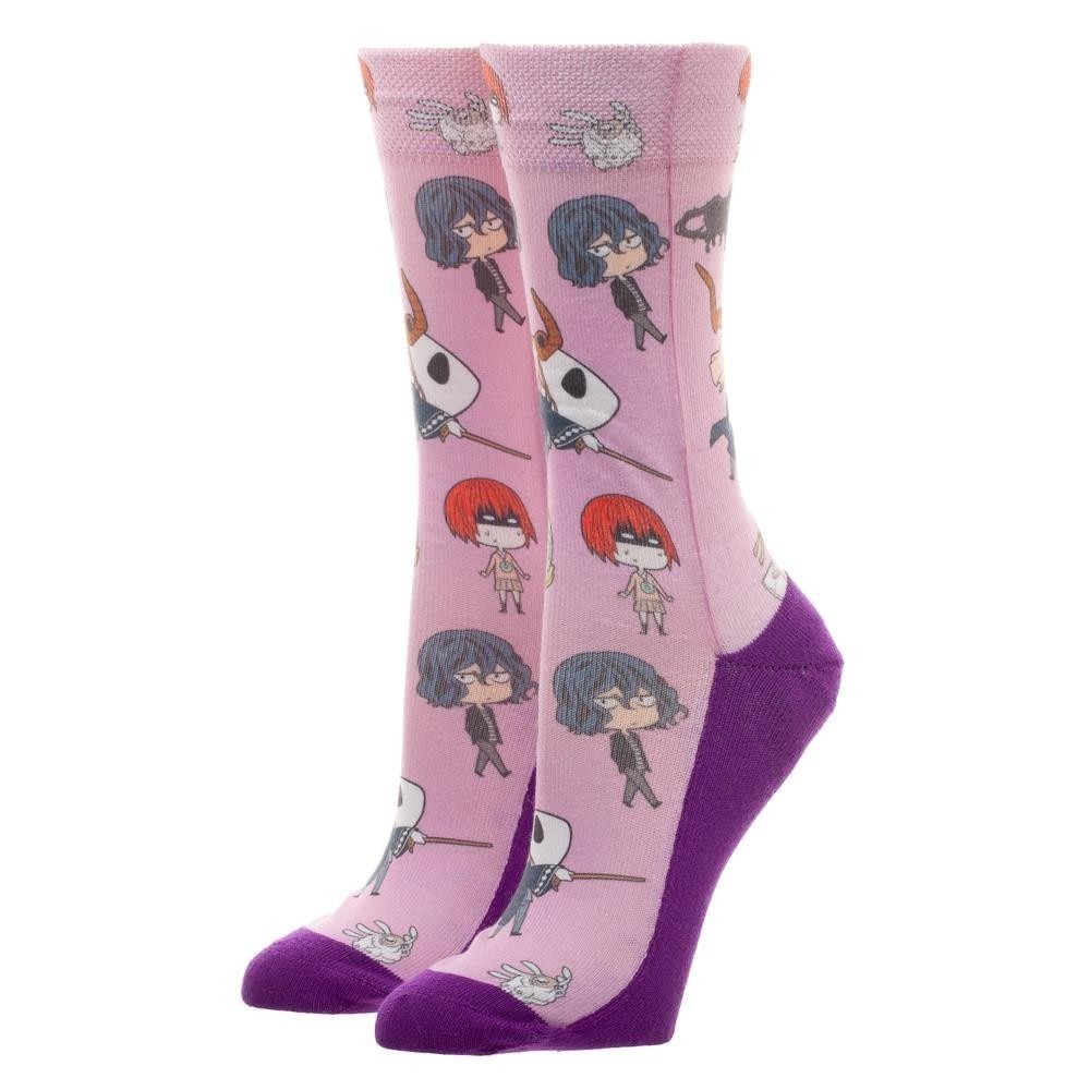 The Ancient Magus Bride Sublimated Socks Size 9-11 Anime Manga Fantasy Pink